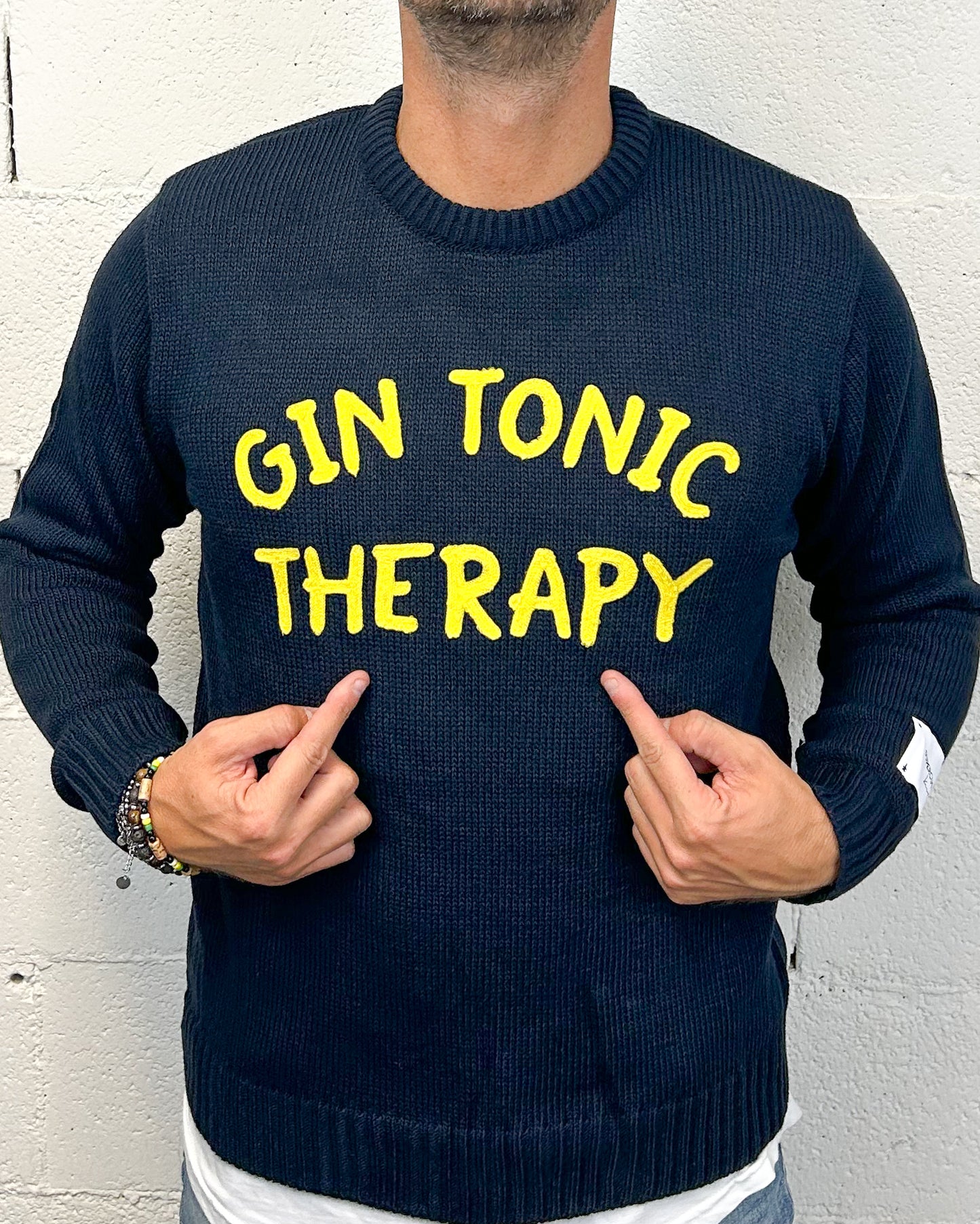 Pullover SUPERCULTURE Gin Tonic Blu