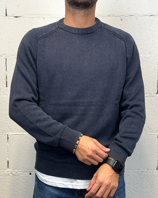 Maglione 100% Cotone OVER-D Raglan Blu