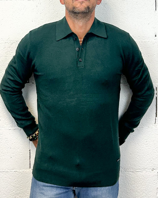 Polo Manica Lunga GIANNI LUPO Comfort Green