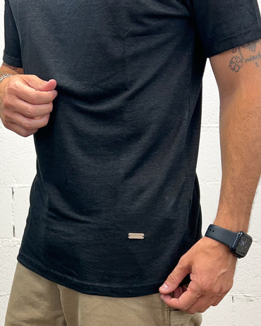 T-Shirt 100% lino GIANNI LUPO Nera