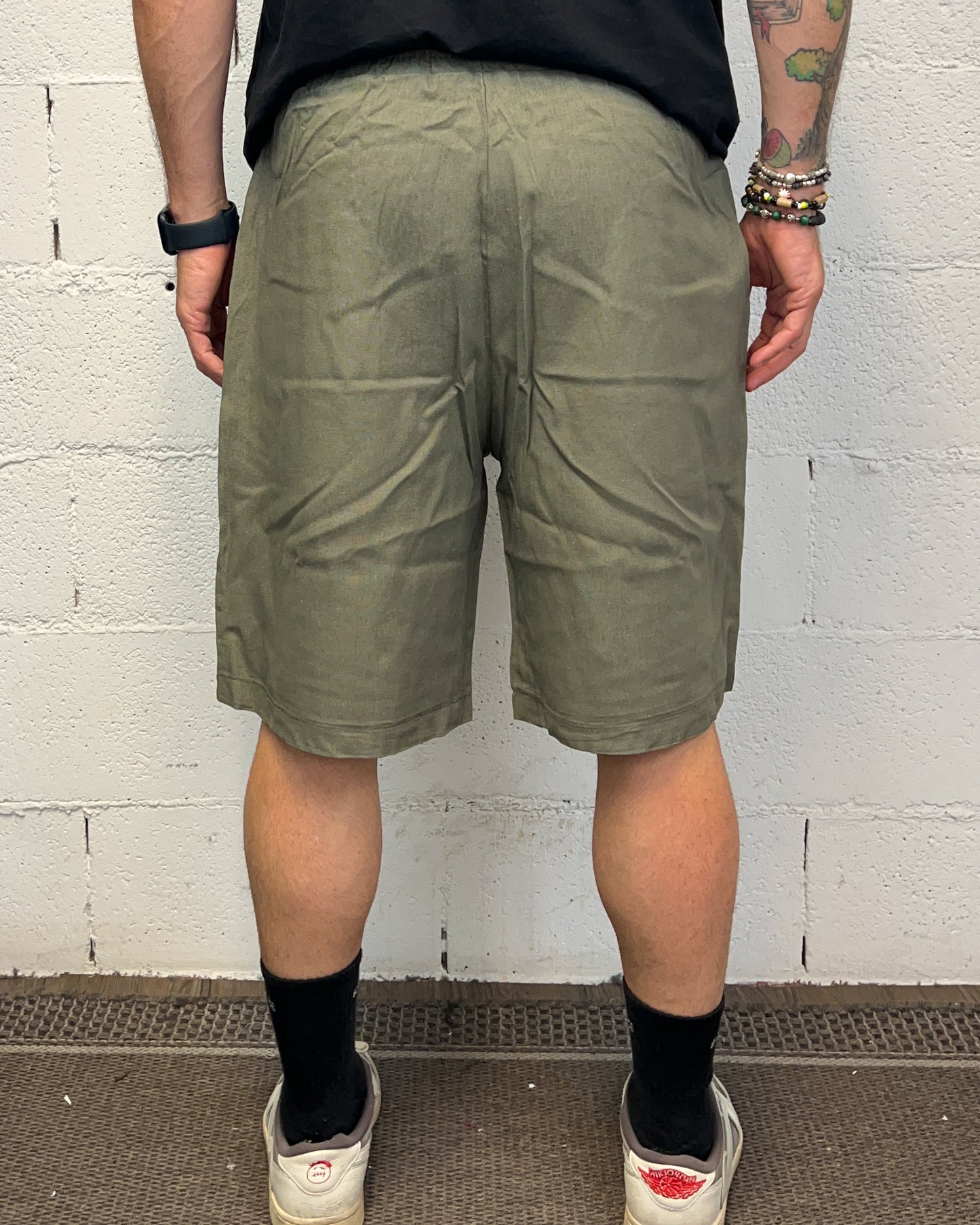 Bermuda Loose DUCA HOMME Lino/Viscosa Militare