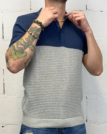 Polo Strutturata OVER-D Color Block