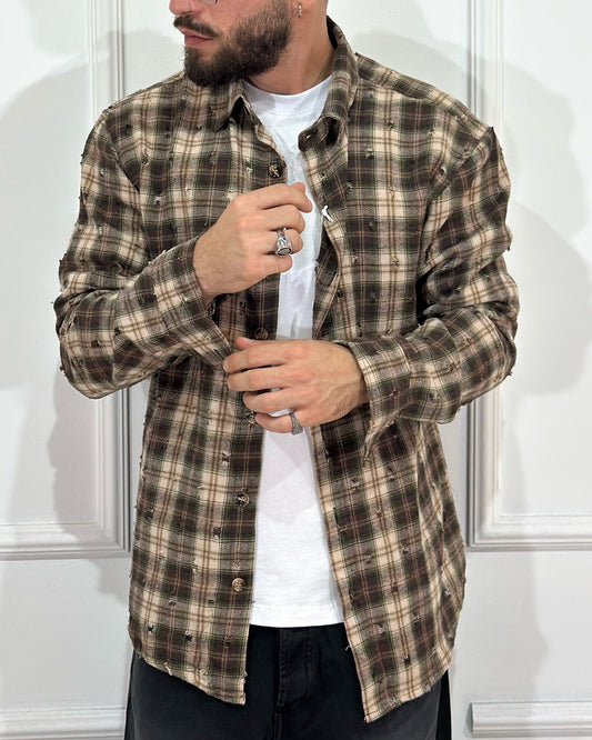 Camicia check CHROY con rotture