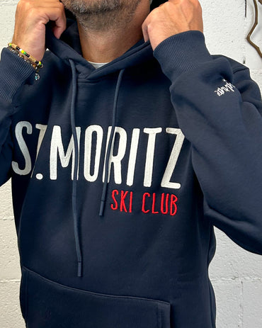 Felpa Cappuccio SUPERCULTURE St.Moritz Blu