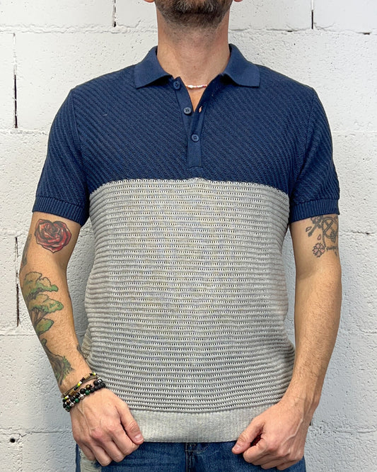 Polo Strutturata OVER-D Color Block
