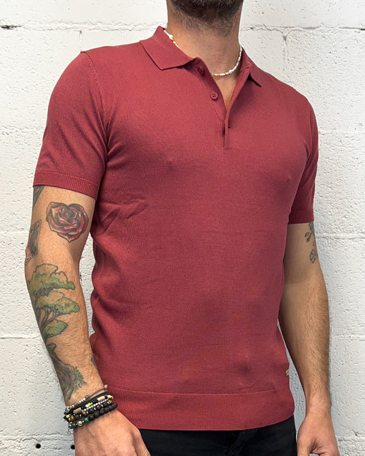 Polo Filo GIANNI LUPO Rosso India