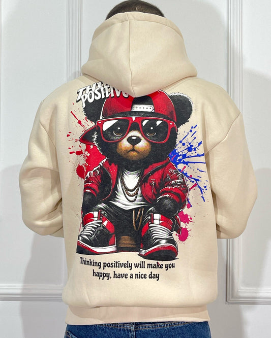 Felpa ADON Think Positive Beige