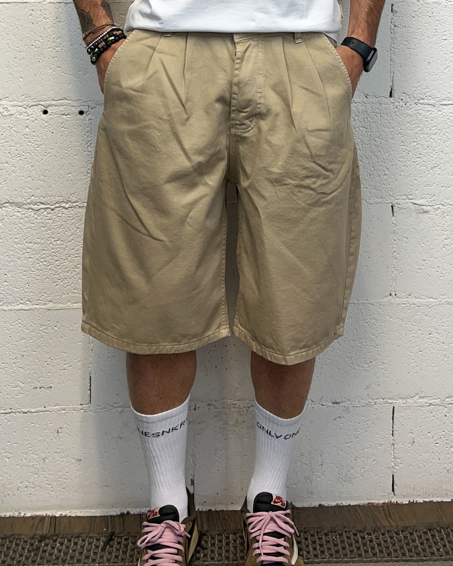 Bermuda Loose Baggy JUST WEST Beige