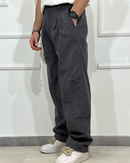 Panta Elegance fondo Ampio CHROY Grigio velluto