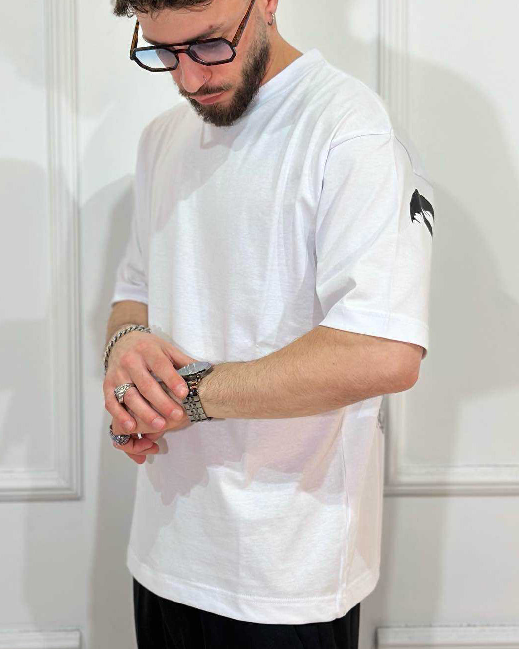 T-Shirt ONLYONE Danger Bianca