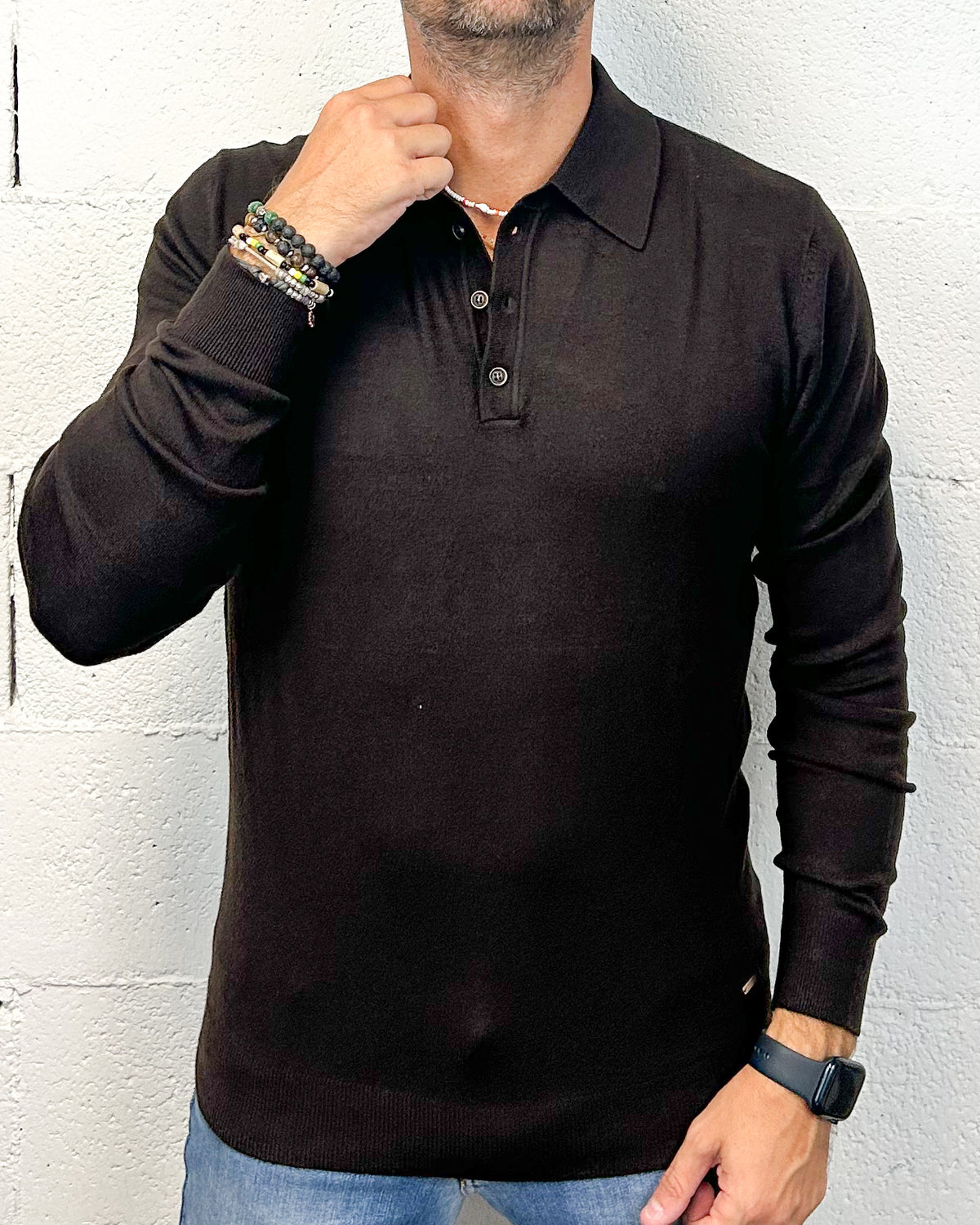Polo Manica Lunga GIANNI LUPO Comfort Coffee