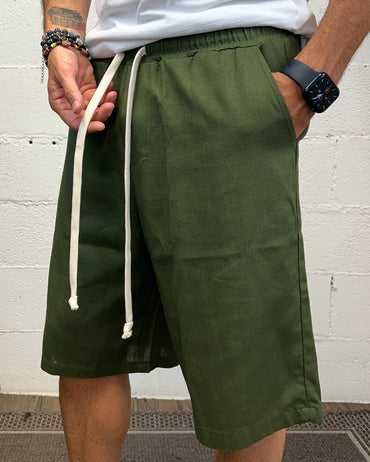 Bermudone Lino CHROY verde