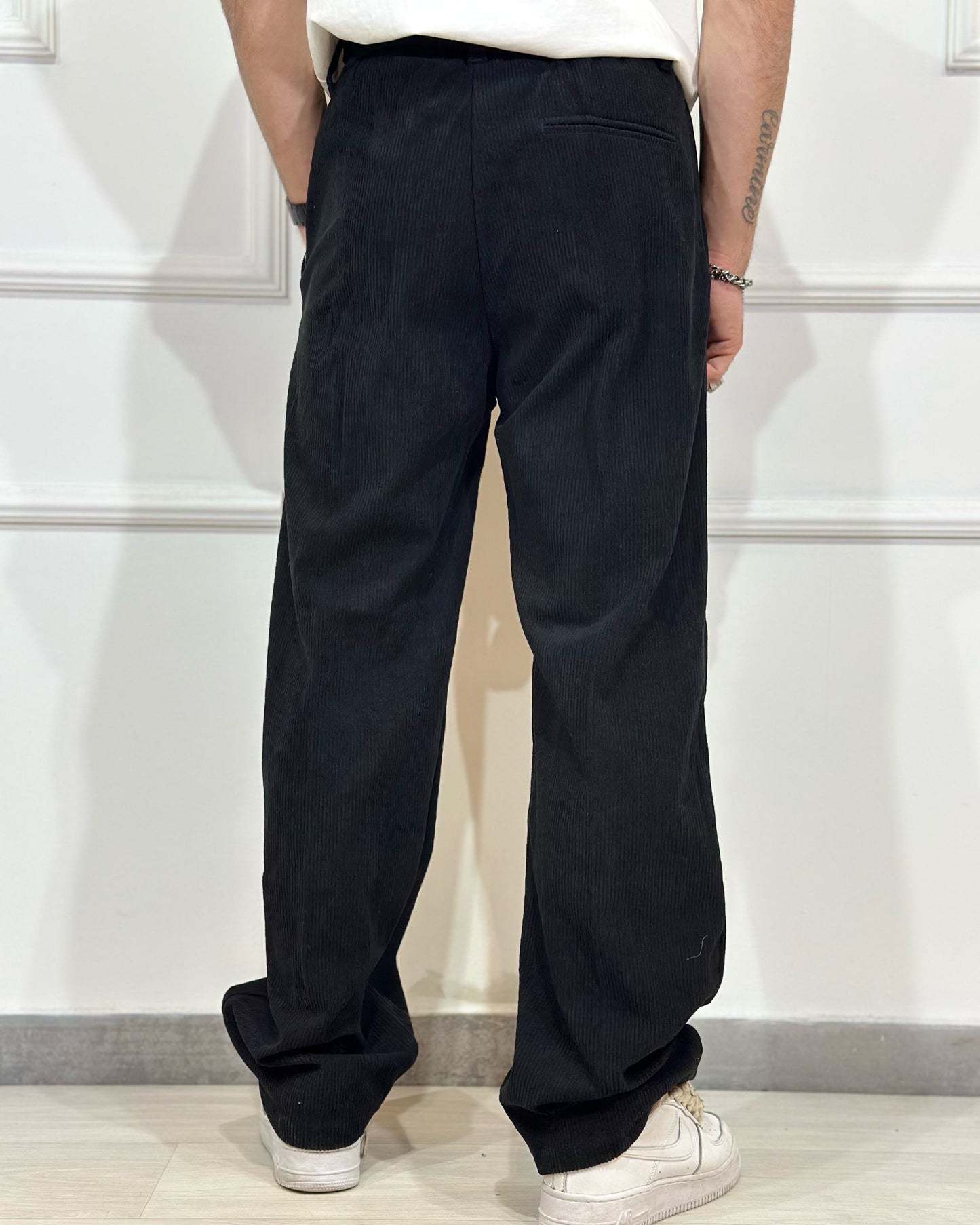 Panta Elegance fondo Ampio CHROY nero velluto