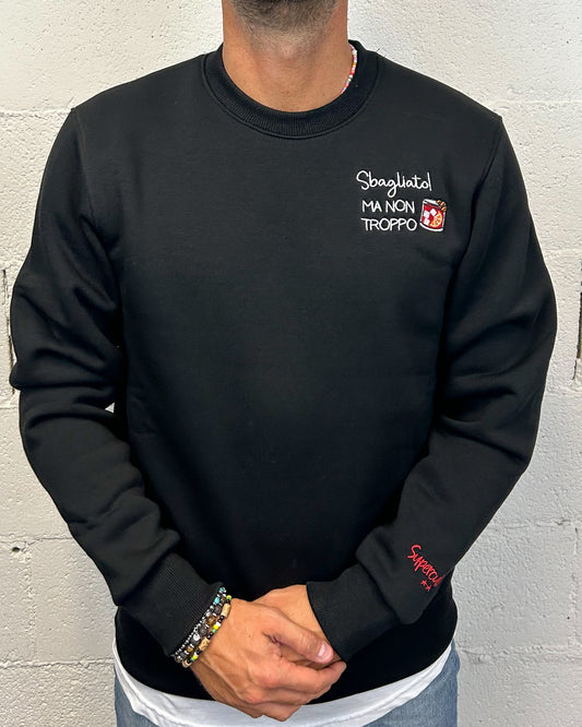 Felpa SUPERCULTURE Sbagliato Nera