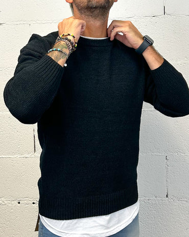 Maglione Ciniglia GIANNI LUPO Nero