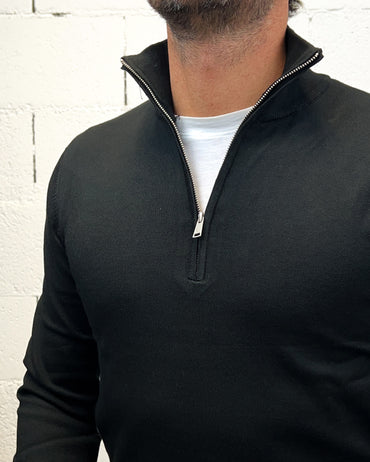 Pull Zip GIANNI LUPO Black Viscosa