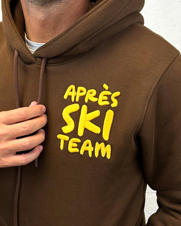 Felpa Cappuccio SUPERCULTURE Ski Team Ciccolato
