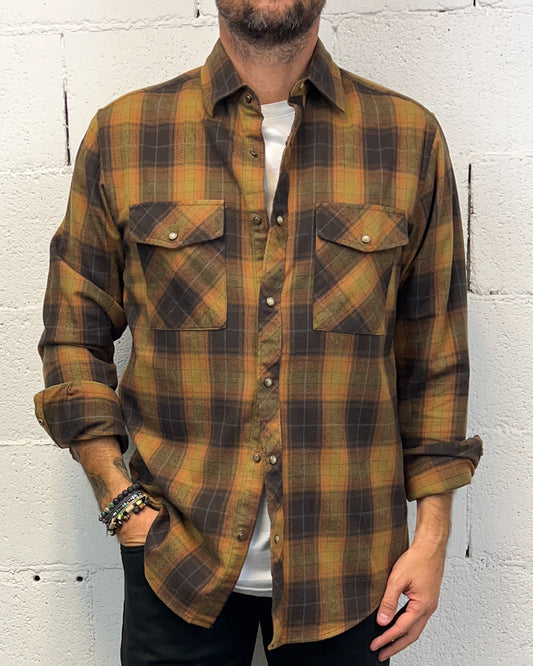 Camicia Forest GIANNI LUPO Bott Madreperla Camel