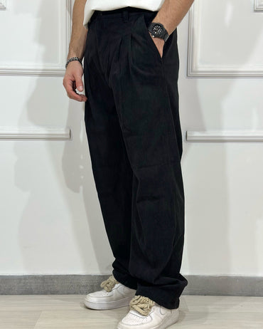 Panta Elegance fondo Ampio CHROY nero velluto