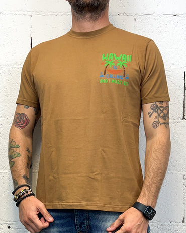 T-shirt DROPIN Hawaii Brown