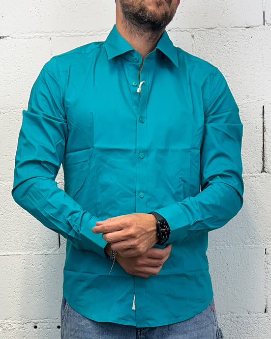 Camicia GIANNI LUPO Slim Pavone