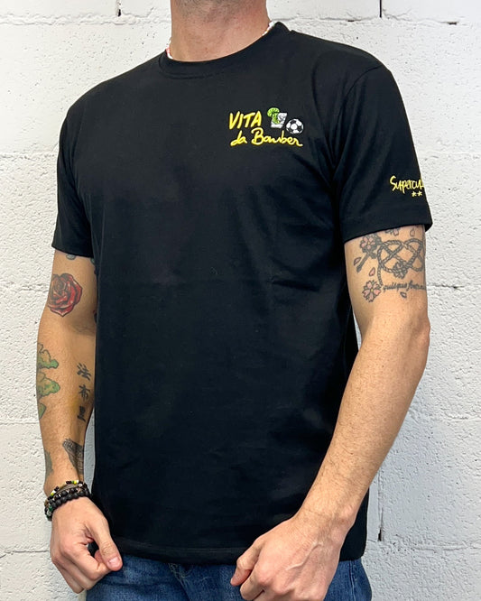 T-shirt SUPERCULTURE Vita Da Bomber Nera