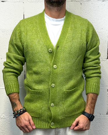 Cardigan Wool OVER-D Oliva