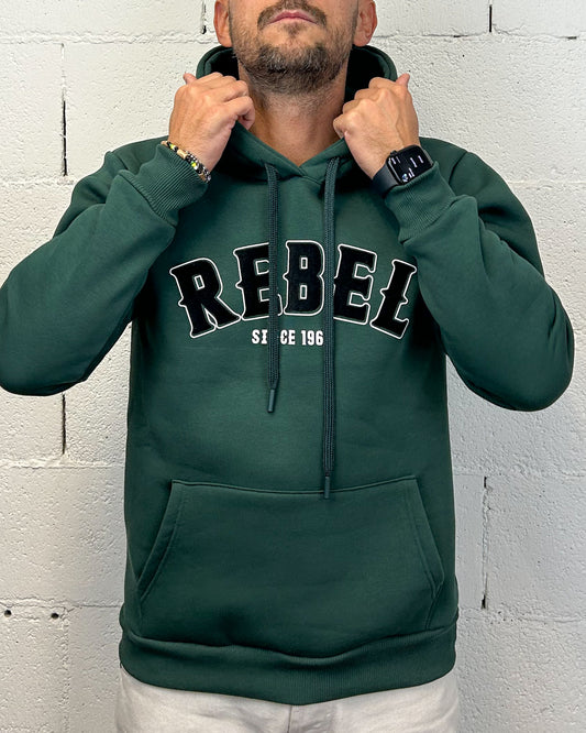 Felpa DROPIN Cappuccio Rebel Verde Bosco