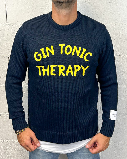 Pullover SUPERCULTURE Gin Tonic Blu