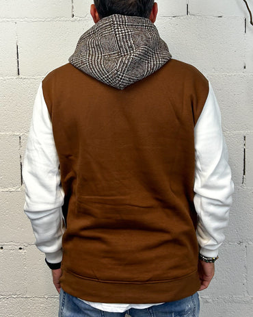 Felpa OVER-D Combinata Tartan