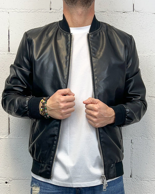 Bomber Ecopelle GIANNI LUPO Black