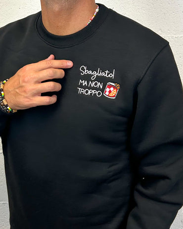 Felpa SUPERCULTURE Sbagliato Nera