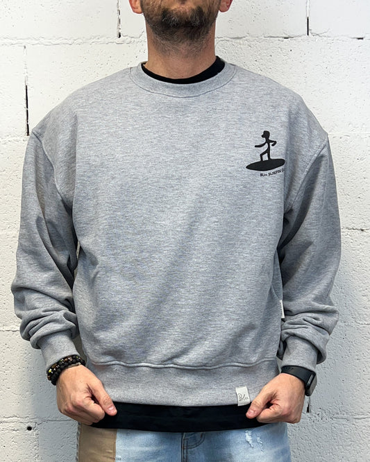 Felpa Crop Surf BL11 Grigio
