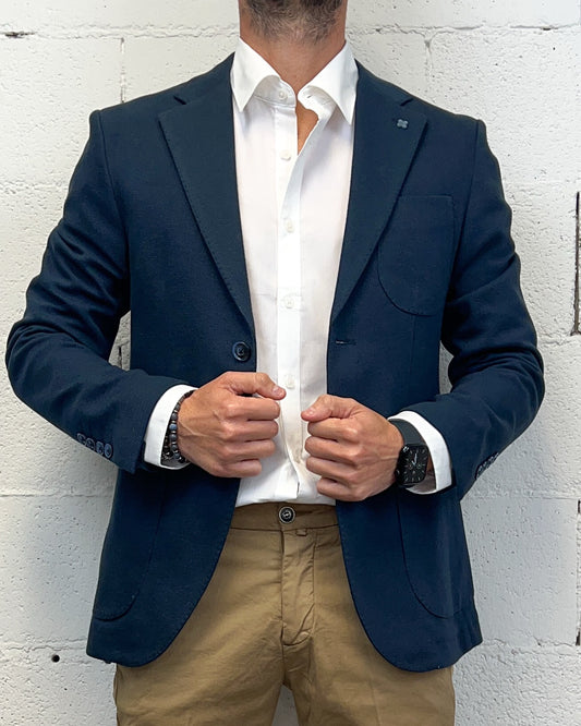 Giacca Monopetto GIANNI LUPO Tessuto Punto Milano