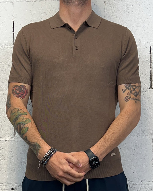 Polo Filo GIANNI LUPO Tabacco