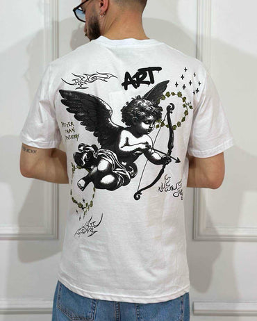 T-Shirt ONLYONE Wasted Art Bianca