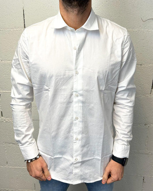 Camicia OVER-D Collo Francese Bianca