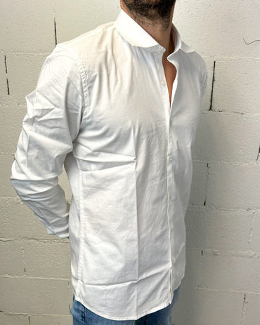 Camicia OVER-D Collo Francese Bianca