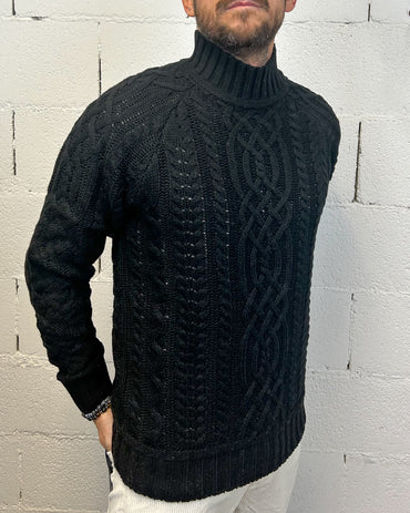 Lupetto OVER-D Strutturato Nero