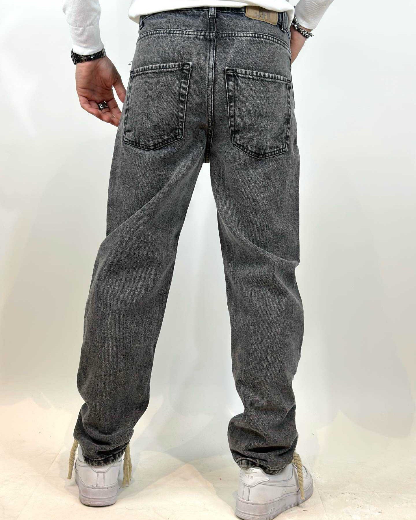 Jeans JUST WEST Fondo Ampio Grigio