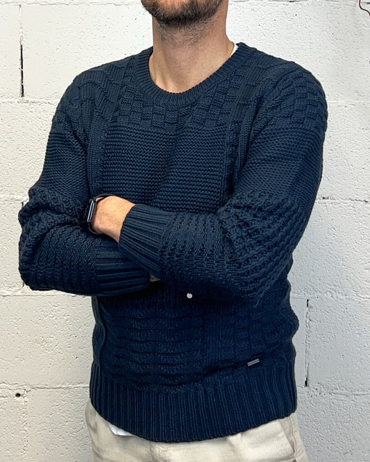 Maglione GIANNI LUPO MultiRicamo Navy