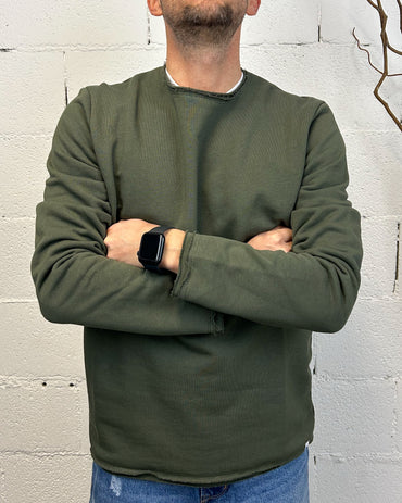 Felpa Taglio Vivo OVER-D Militare