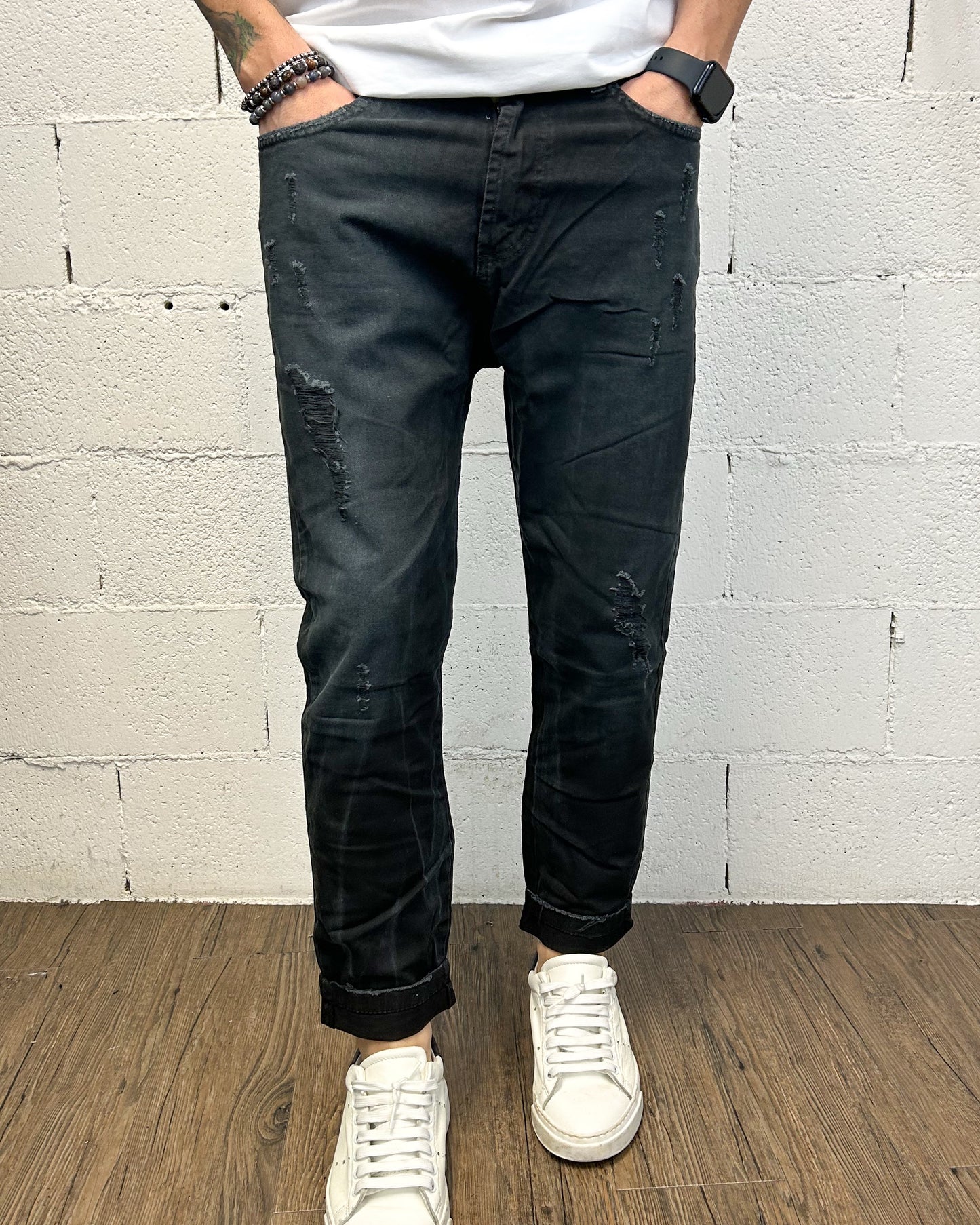 Jeans Tapared OVER-D 5 tasche Nero