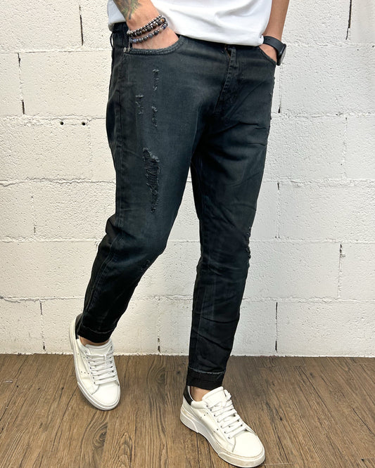 Jeans Tapared OVER-D 5 tasche Nero