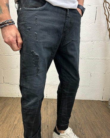 Jeans Tapared OVER-D 5 tasche Nero