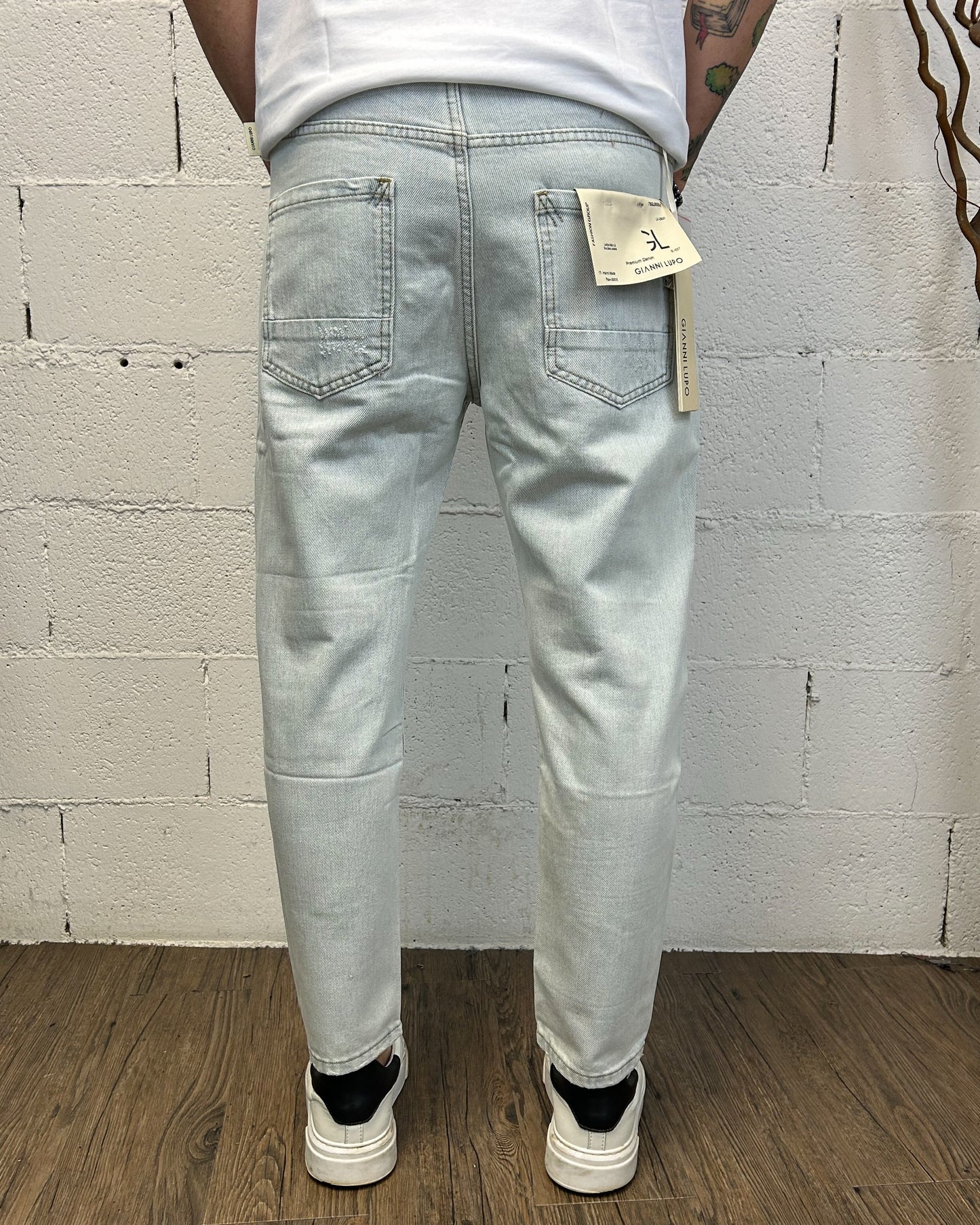 Jeans Carrot Fit GIANNI LUPO Chiaro