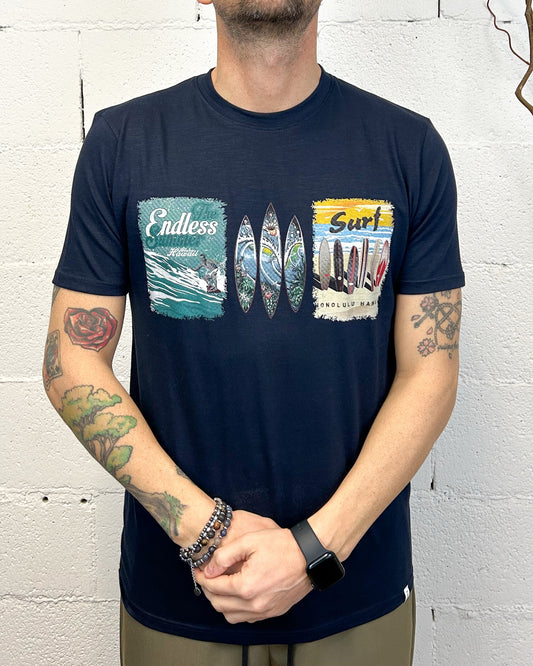 T-Shirt OVER-D Surf Blu