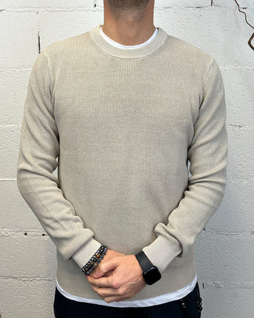 Pullover Paricollo OVER-D Beige
