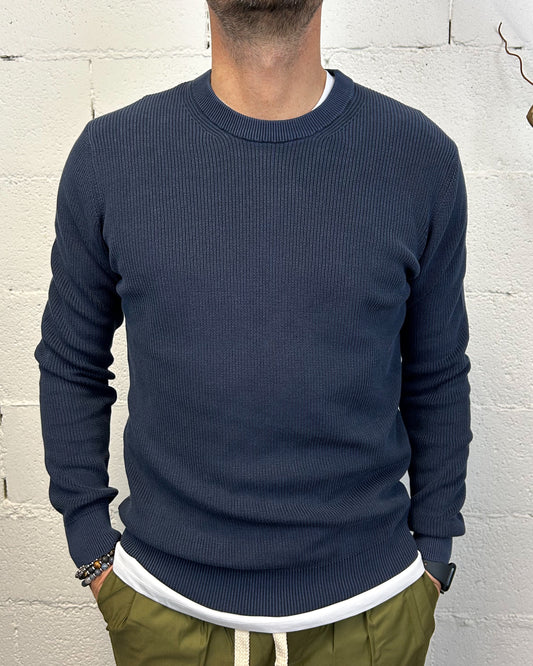 Pullover Paricollo OVER-D Navy