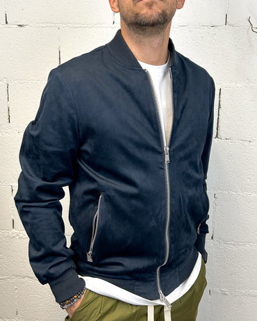 Bomberino Scamosciato GIANNI LUPO Navy